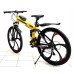 Bicycle Hummer Yellow on alloy wheels with 3 spoke wheels